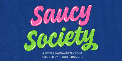 Saucy Society Bubble Font Poster 1