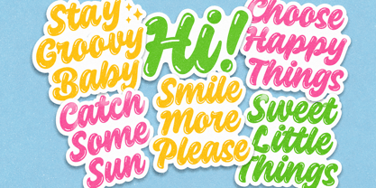 Saucy Society Bubble Font Poster 5