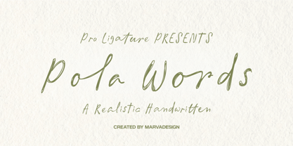 Pola Words Font Poster 1