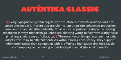 Autêntica Classic Font Poster 14