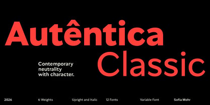 Autêntica Classic Font Poster 1