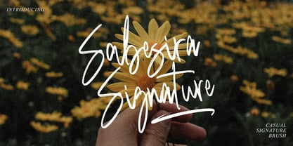 Sabesira Signature Brush Font Poster 1