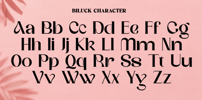 Biluck Font Poster 2