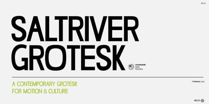 Saltriver Grotesk Font Poster 1