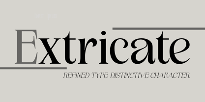 Extricate Font Poster 1
