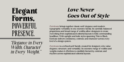 Extricate Font Poster 2