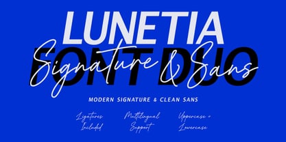 Lunetia Signature Font Poster 1
