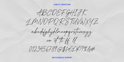 Lunetia Signature Font Poster 7