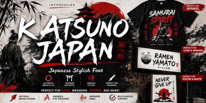 Katsuno Japan Italic Font Poster 1