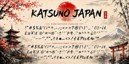 Katsuno Japan Italic Font Poster 8