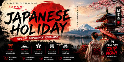 Katsuno Japan Italic Font Poster 3