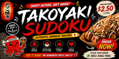 Katsuno Japan Italic Font Poster 2