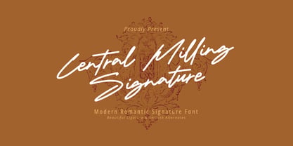 Central Milling Signature Font Poster 1