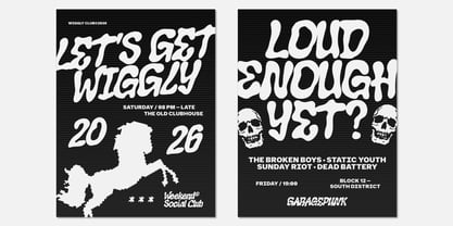 Wiggly Club Font Poster 8