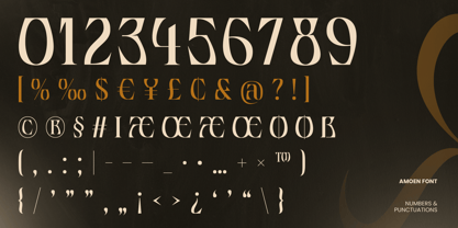 Amoen Font Poster 10