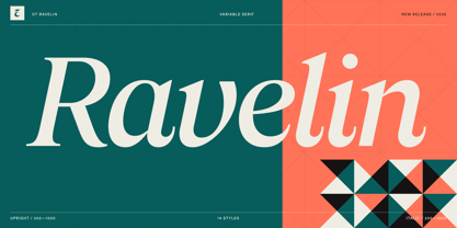 OT Ravelin Font Poster 1