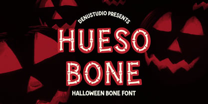 Hueso Bone Font Poster 1