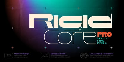 Rigid Core Pro Font Poster 1