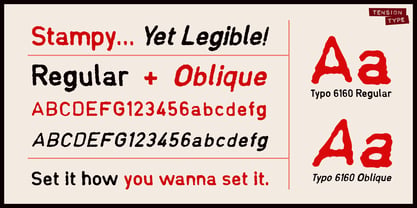 Typo 6160 Font Poster 2
