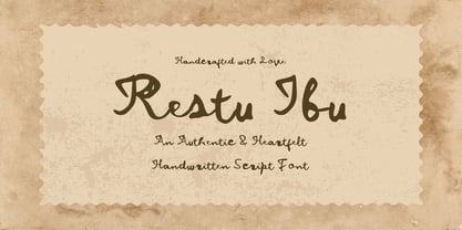 Restu Ibu Script Font Poster 1
