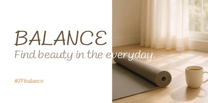 ZFbalance Font Poster 1