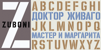 Zuboni Stencil Font Poster 9