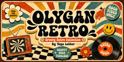 Olygan Retro Font Poster 1