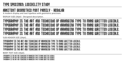 AM Geometric Regular Font Poster 5