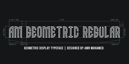 AM Geometric Regular Font Poster 1