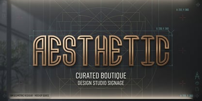 AM Geometric Regular Font Poster 3
