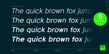 Directo Font Poster 3