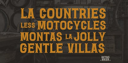 Retro Biker Font Poster 3