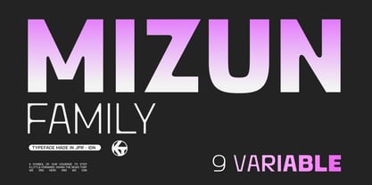 Mizun Typeface Font Poster 1