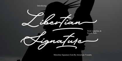Libertian Signature Font Poster 1
