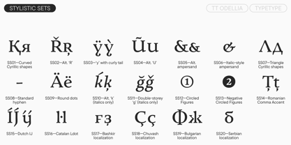 TT Odellia Font Poster 14