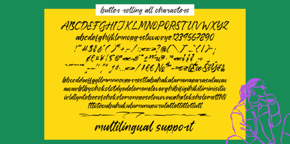 Butter Rolling Font Poster 10