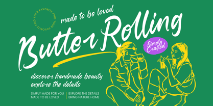 Butter Rolling Font Poster 1