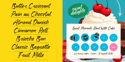 Butter Rolling Font Poster 8