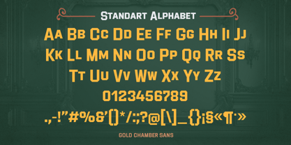 Gold Chamber Font Poster 10