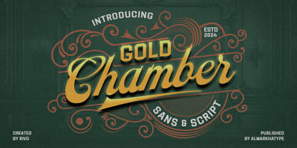 Gold Chamber Font Poster 1