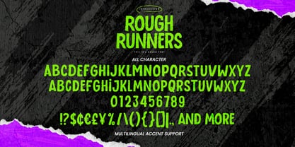 Rough Runners Font Poster 7
