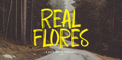 Real Flores Brush Font Poster 1