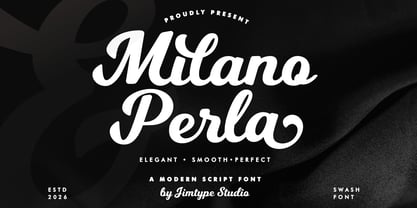 Milano Perla Script Font Font Poster 1