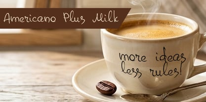 Americano Plus Milk Font Poster 5