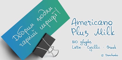 Americano Plus Milk Font Poster 2