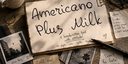 Americano Plus Milk Font Poster 1