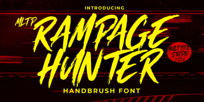 MLTP Rampage Hunter Font Poster 1