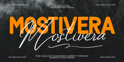 Mostivera Script Font Poster 1
