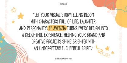 EF Avenzia Font Poster 5