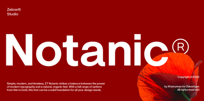 ZT Notanic Font Poster 1